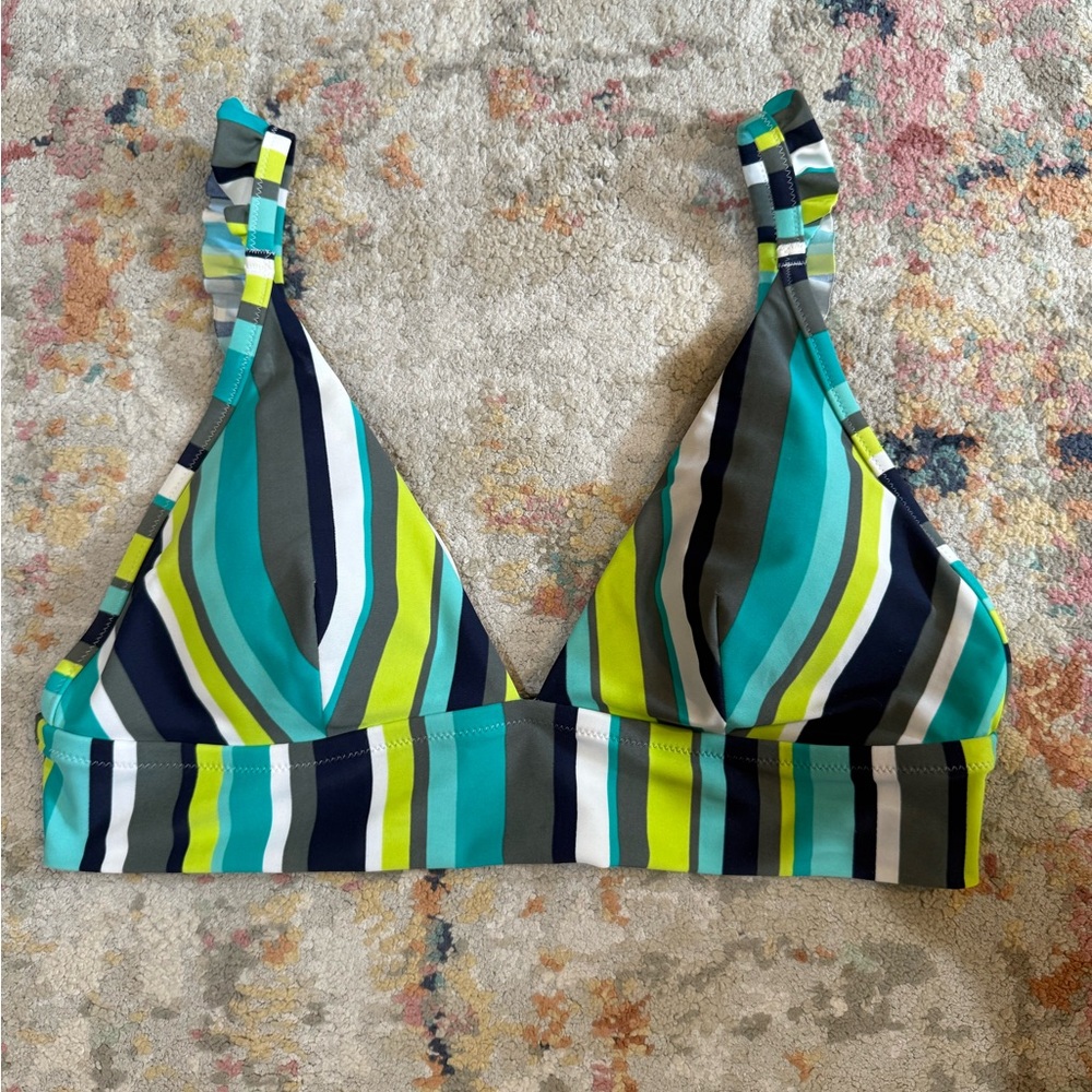 Aerie Colorful Striped Bikini Top
